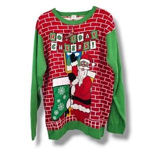 New Costume Agent‎ Holiday Cheers Santa Ugly Christmas Sweater Adult XXL